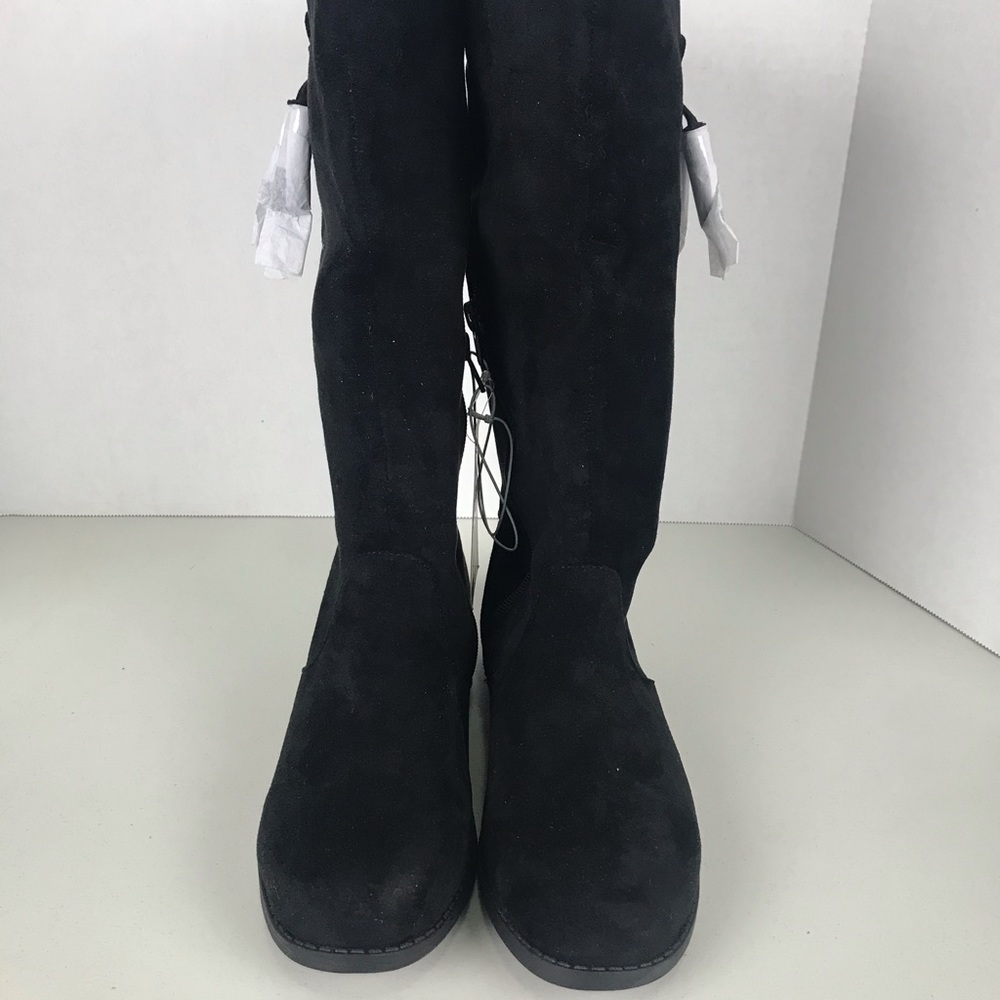 New cat & jack black suede boots sz 5